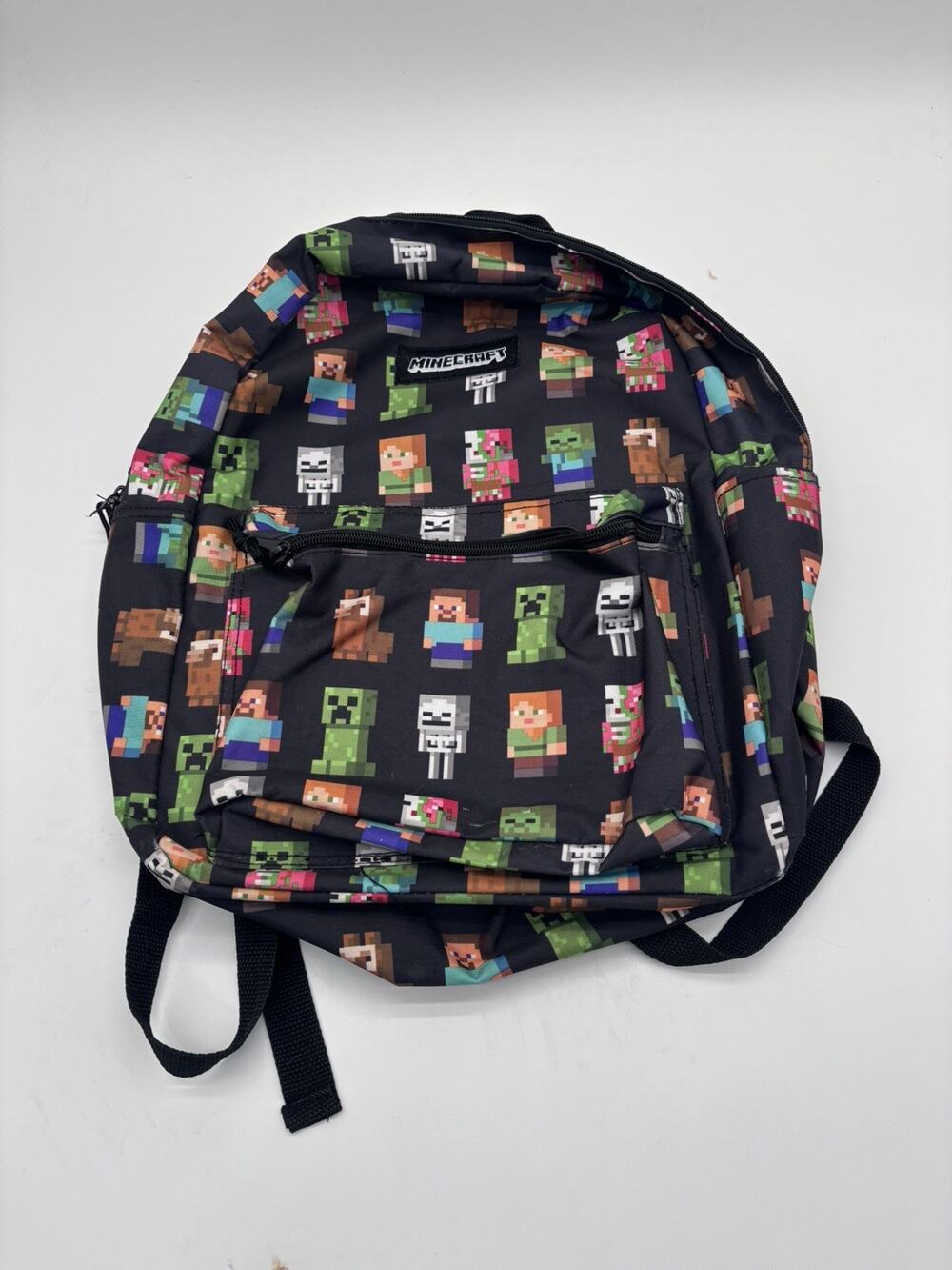 Mojang Minecraft Backpack 2019 made in China 17x14 as is used